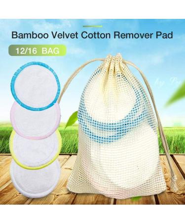 Iwinna 3.15 IncIwinna Reusable Cotton Makeup Remover Pads - 12/16 Pack Bamboo Fiber Washable Facial Cleansing Pads - Buy Online on SooperMarket.com