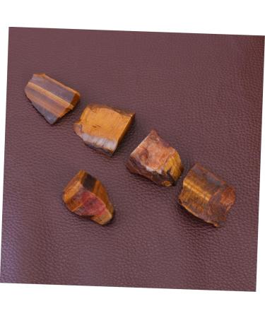 KOMBIUDA Rock Mineral 5pcs Tigers Tigers Eye Stone Eye Gemstone African Decor Natural Tiger's Eye African Gemstone Rock As Shown Size 2 - Buy Online on SooperMarket.com