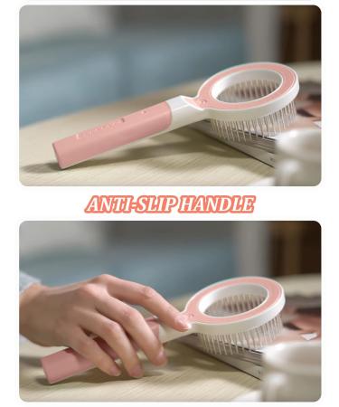 Zewze Long-Haired Dog Brush - Stainless Steel Pet Ridge Comb for Removing Knots & Grooming - Ideal for Dogs - Pink - Buy Online on SooperMarket.com