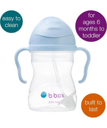 B.Box Drinking Cup | Flip-Top Heavy Straw Leak-Proof | BPA-Free Dishwasher Safe | Ideal for Ages 6 Months+ | 240ml (8 OZ) Bubblegum - Buy Online on SooperMarket.com