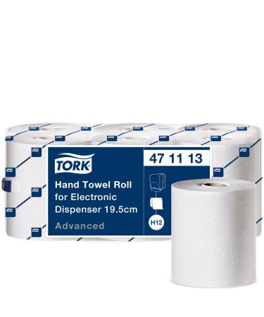 Tork roller towel for Sensor systems 471113- H12 and H13- Advanced paper towels for electric roller towel-donor-absorbent and tearproof 2-layer white- 6 rolls medium