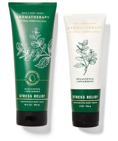 Bath and Body Works Aromatherapy Eucalyptus Spearmint Gift Set - Body Cream & Moisturizing Wash - Buy Online on SooperMarket.com