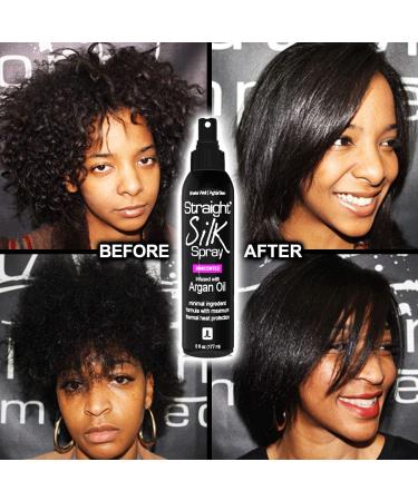 Moroccan Argan Oil Straight Silk Spray (6oz) | Heat Protectant up to 450 F | Alcohol-Free Hair Straightener & Detangler | Made in USA - Buy Online on SooperMarket.com
