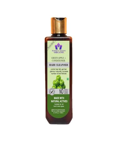 Blessfull Healing Organic Green Apple + Conditioner Hair Cleanser | Shampoo 100 ML (Packing May Vary)