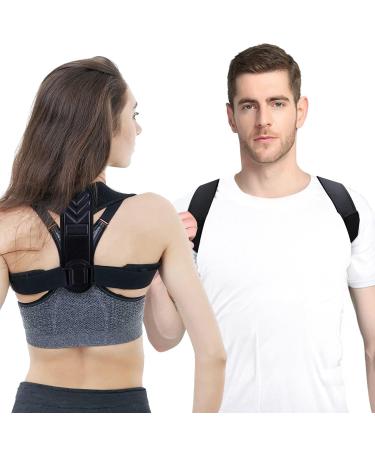 Posture Corrector for Women and Men Adjustable Upper Back Brace Breathable Back Support straightener Providing Pain Relief from Lumbar Neck Shoulder and Clavicle Back