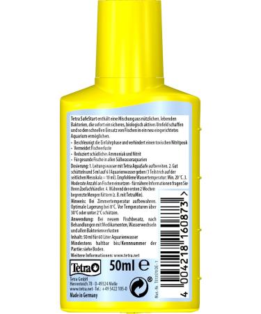 Tetra SafeStart Aquarium Starter - Live Nitrifying Bacteria for Rapid Fish Introduction | 50 ml Bottle | Shop Internationally - Buy Online on SooperMarket.com