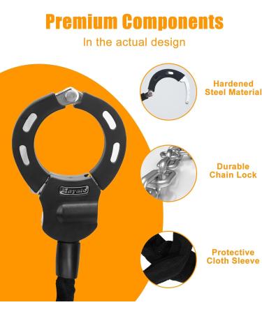 Buy E Scooter Castle: Taikoul Bicycle Lock Handcuff with Key - 95cm Chain Lock for E-Scooters Bicycles Segways Ninebot Xiaomi & Niu - Buy Online on SooperMarket.com
