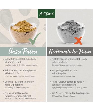Aniforte Green Lip Powder for Dogs 500g - 2023 Comparison Winner for Joint Health | Natural Full-Fat Formula with High Acceptance - Buy Online on SooperMarket.com