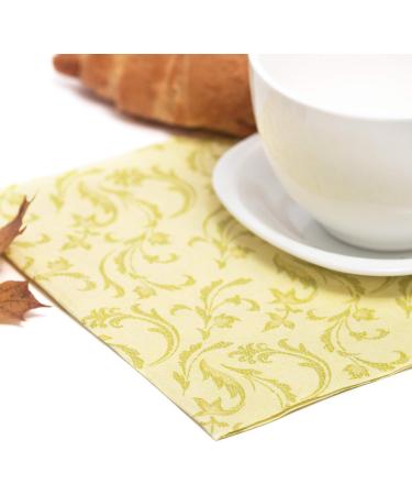 Buy Papstar Royal Collection 50 Lime Green Napkins - 1/4 Fold Damascato (40x40cm) - International Shipping Available! - Buy Online on SooperMarket.com