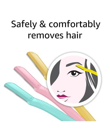 Amazon Basics Exfoliating Dermaplaning Tool & Eyebrow Facial Razor - 3 Count Pack - Buy Online on SooperMarket.com