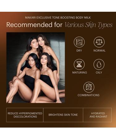 MAKARI Exclusive Active Intense Tone Boosting Body Milk 16.8 oz - Brighten, Moisturize, and Soften Skin | Carrot Oil & Citric Acid Formula - Buy Online on SooperMarket.com