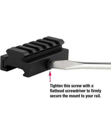 Monstrum Tactical Low Profile Picatinny Riser Mount - Quick Release, 0.5 H x 2.5 L for Red Dots, Scopes, & Optics - Buy Online on SooperMarket.com