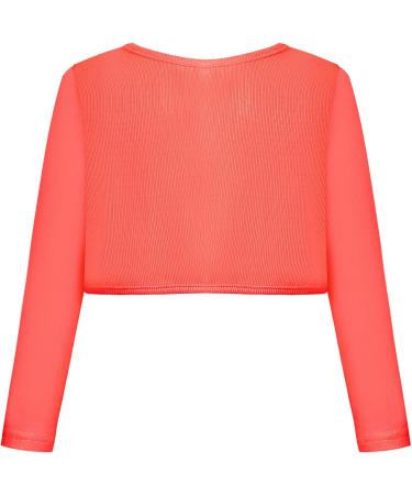 BONNY BILLY Girls Knitted Cotton Bolero Shrug Cardigan | Orange | 3-4 Years - Buy Online on SooperMarket.com