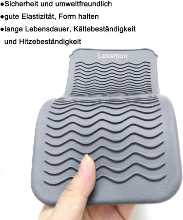 Heat-Resistant Silicone Mat Bag for Curly Bars & Hair Tools | 28.5 cm x 14 cm | Gray - Buy Online on SooperMarket.com