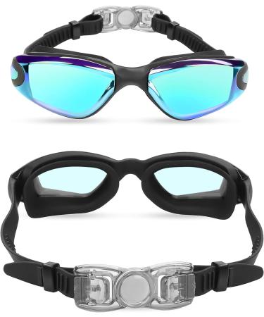 Bezetee UV Protection Swimming Goggles - Anti-Leak Adjustable Silicone Eyewear for Adults & Youth - Includes Case - Buy Online on SooperMarket.com