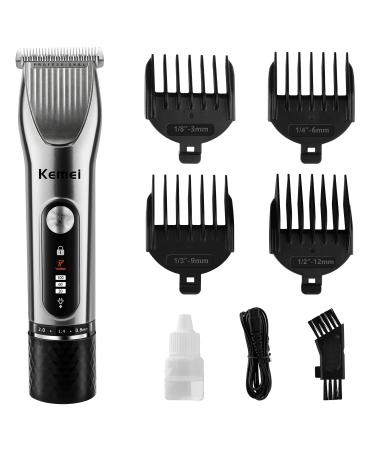 KEMEI Hair Clippers for Men Adjustable Blade Cordless Clipper Professional Barber Clippers Electric Clippers for Hair Cutting USB Rechargeable Wireless Haircut Clippers km-v310