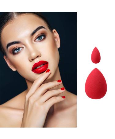 T4B KASH KI Red Teardrop-Shaped 2-Piece Makeup Sponge Set - Latex-Free Standard & Mini for Perfect Concealer Application | International Shipping Available - Buy Online on SooperMarket.com