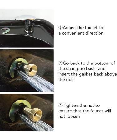 Salon Shampoo Basin Faucet Mixing Valve Barber and Stylist Hair Salon Accessories Professional Shampoo Bowl Faucet Hose for Shampoo Bed Provide Comfortable and Functional Hair Washing Experience - Buy Online on SooperMarket.com