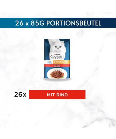 Gourmet PURINA GOURMET Perle Beef Cat Food - 26 Pack of Wet Food Strips (85g Each) - Premium International Shipping - Buy Online on SooperMarket.com