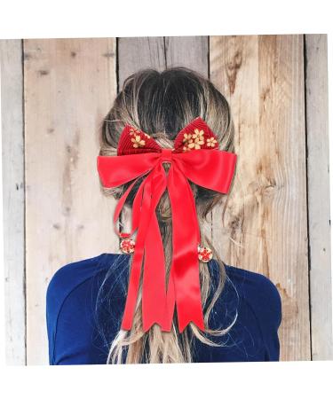 SEWACC elastic hair ties decor hair barrettes for girls hair ties girls hair ties with bows hair ties for girl hair bow hair rope bow hair ties elasticity bow tie girl child fabric - Buy Online on SooperMarket.com