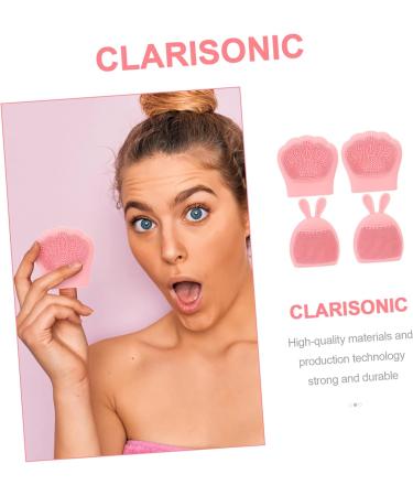 minkissy 8 Pcs Rabbit Ears Facial Brush Silicone Face Scrubber for Women Facial Cleansing Pads Facial Cleansing Brush Lady Facial Brush Face Brush Pink Detergent Miss Portable Silica Gel Light Pinkx2pcs 7.5x7.5cmx2pcs - Buy Online on SooperMarket.com