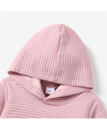 PatPat Toddler Hoodie - Pink, Textured Pullover Sweatshirt for 1-2 Year Old Boy or Girl - Buy Online on SooperMarket.com
