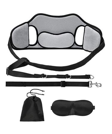 Neck Traction Device Neck Stretcher for Neck Pain Padded Hanging Neck Traction Device with Ear Hole & Blinder Adjustable Elastic Neck Decompression Devices Neck Stretcher Cervical Traction