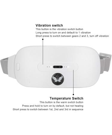Menstruation Heating Pillows for Women | Farin Frarot Warming Uterus & Waist Belt for Period Cramp Relief | White - Buy Online on SooperMarket.com