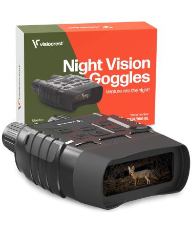 Infrared Night Vision Goggles for Hunting, Spotting and Surveillance - Digital Infrared Binoculars with 100% Clear Vision in Darkness 32GB Memory Card N10X24/960-BL