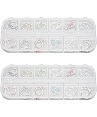 2 Boxes Nail Art Rhinestones Chains Multifunction 12 Colors Metal Bling Decal DIY Fingernails Charms for Acrylic Nails Nail Art Decoration Nail Art Accessories for Nail Salon Home - Buy Online on SooperMarket.com