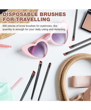 100 Pack Disposable Angled Eyebrow Brushes - Salon Quality Tinting and Makeup Tool - Buy Online on SooperMarket.com