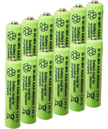 AAA Rechargeable Solar Light Batteries 1.2V 600mAh - 12 Pack for Outdoor Garden & String Lights - Buy Online on SooperMarket.com