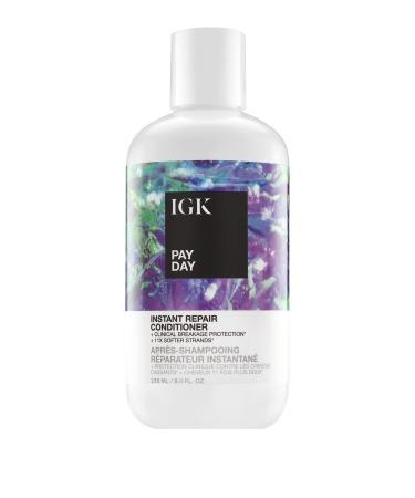 IGK PAY DAY Instant Repair Conditioner | Bond-Building + Damage Repair | Vegan + Cruelty Free | 8 Fl Oz (Pack of 1)