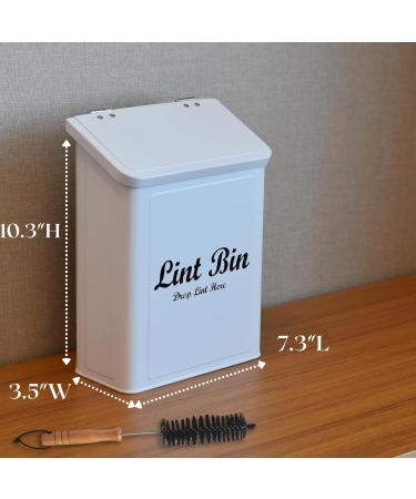 Magnetic Lint Bin for Laundry Room | Metal Lint Trash Can & Organizer | Farmhouse Decor - Efficient Laundry Storage Solution - Buy Online on SooperMarket.com