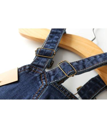 KIDSCOOL SPACE Baby Boy Girl Jean Overalls | Toddler Slim Cute Denim Jumper 18-24 Months Blue-2086 - Buy Online on SooperMarket.com
