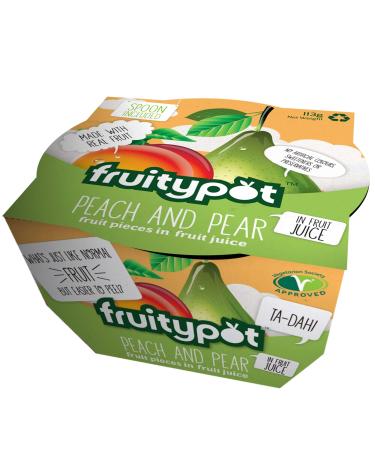 Fruitypot Peach & Pear in Juice Pots - 18x113g