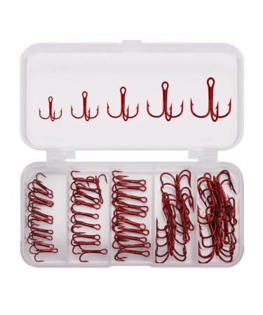 Bantre 50 pieces trimming hooks carbon steel carbon steel drilling hook fishing hooks treble fishing hook set sea fishing river fishing for carp ESTURGEON TILAPIA trout