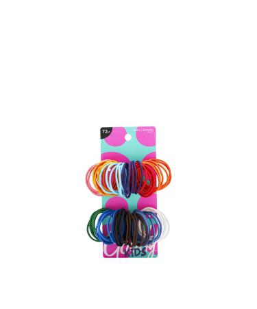 Goody Girls Ouchless Elastics  2 mm  72 Count Assorted Colors 72 Count (Pack of 1)