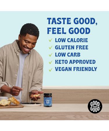 GOOD GOOD Sweet Blueberry Jam - Keto Friendly - Low Calorie Without Added Sugars - Vegan - Gluten Free - Preserves - 330g x4 - Buy Online on SooperMarket.com