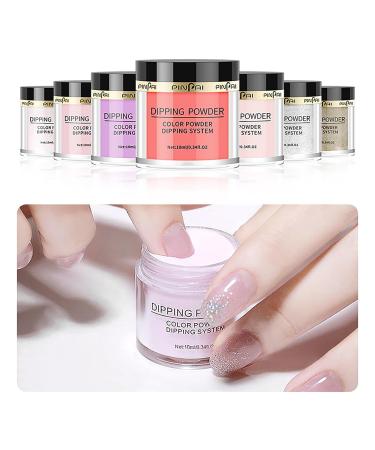 Roseflower Dipping Powder Nails Kit - 6 Colors Nude Dip Powder Starter Kit with Base & Top Coat | DIY Salon Manicure at Home | Blassing Gling Sling Laits Hainted for Perfect Nails - Buy Online on SooperMarket.com