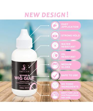 Smilco Wig Glue & Remover Set - Waterproof Skin-Friendly 1.3oz Strong Hold for Front Lace Wigs - Ultimate Wig Installation Kit - Buy Online on SooperMarket.com