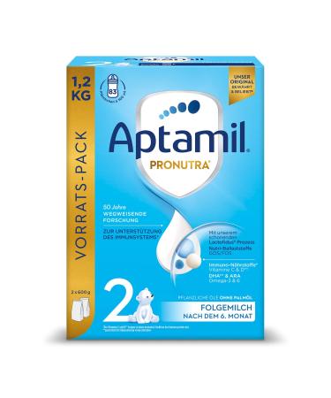 Aptamil Pronutra follow-on formula 2 after 6 months without palm oil with gentle Lactofidus process storage pack 1.2kg