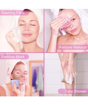 Microfiber Facial Wash Cloth Set - 12 Reusable Makeup Remover Cloths | Soft Cleansing Towel for Face | 10x10 Inch | Various Colors Available - Buy Online on SooperMarket.com
