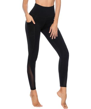 Buy Persit Women's Sports Leggings with Pockets - Opaque Long Athletic Pants with Mesh Inserts | International Shipping Available - Buy Online on SooperMarket.com