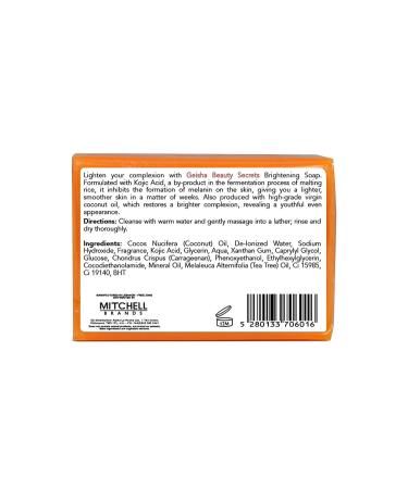 Geisha Kojic Acid Soap 7 oz - Skin Brightening Bar with Coconut Oil - Reduce Pigmentation on Face, Body, Hands, Knuckles - 7.1 Ounce - Buy Online on SooperMarket.com