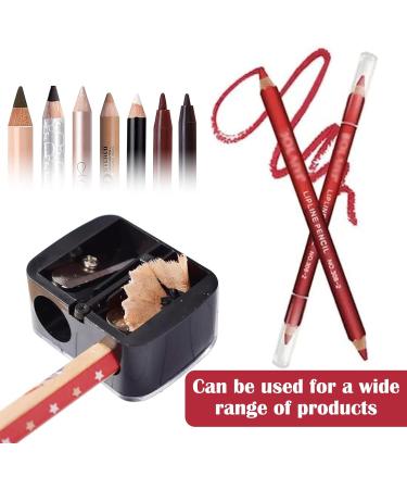 Universal Dual Eyeliner Sharpener Makeup 2 Pieces 2 Holes Dual Sharpener Eye Makeup Pencil Sharpener for Big & Small Sized Eye Pencil Sharpeners Eyebrow Pencil Sharpener Lip Liner Sharpener - Buy Online on SooperMarket.com