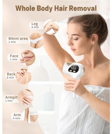 Buy Latest 3 in 1 IPL Hair Removal Device - 999 900 Pulses 9 Energy Levels Pain-Free | Best for Men & Women - Face Armpits Legs Body - Buy Online on SooperMarket.com