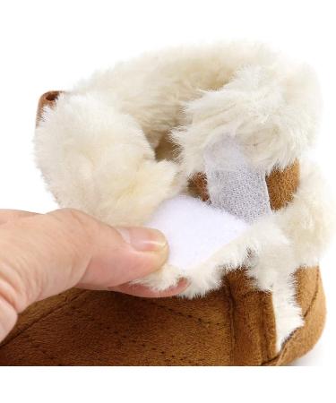Yinuoday Winter Baby Girls Anti-Slip Snow Boots 3-6 Month Infant Dark Brown - Warm Prewalker Newborn Shoes - Buy Online on SooperMarket.com