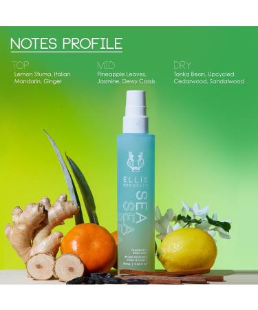 Ellis Brooklyn SEA Hair And Body Mist - Aquatic Citrus Perfume with Lemon Sfuma Pineapple Leaves & Tonka Bean Vegan Perfume Made In The USA Sea 1.69 Fl Oz (Pack of 1) - Buy Online on SooperMarket.com