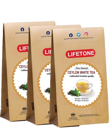 lifetone the tea for better life White Tea | Powerful Antioxidant Tea | 60 Teabags
